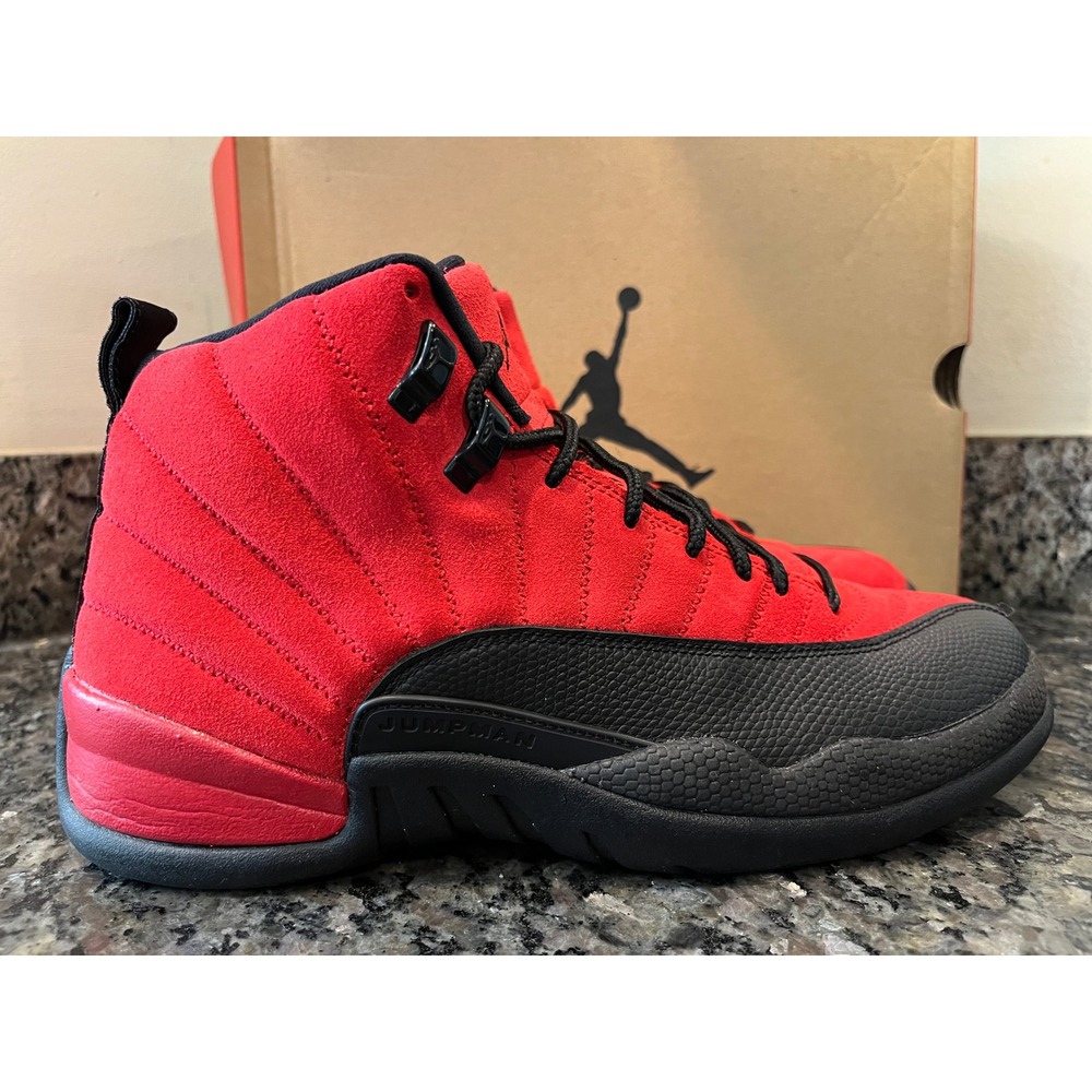 Jordan 12 Retro Reverse Flu Game Varsity Red Black Mens Size 9 CT8013-602 - Picture 4 of 10